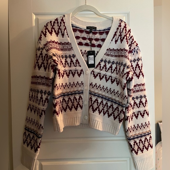 Rag & Bone Willow Fair Isle wool cardigan Small - Picture 5 of 7